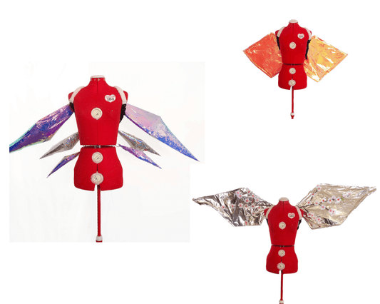 Different Fairy wing types on mannequin