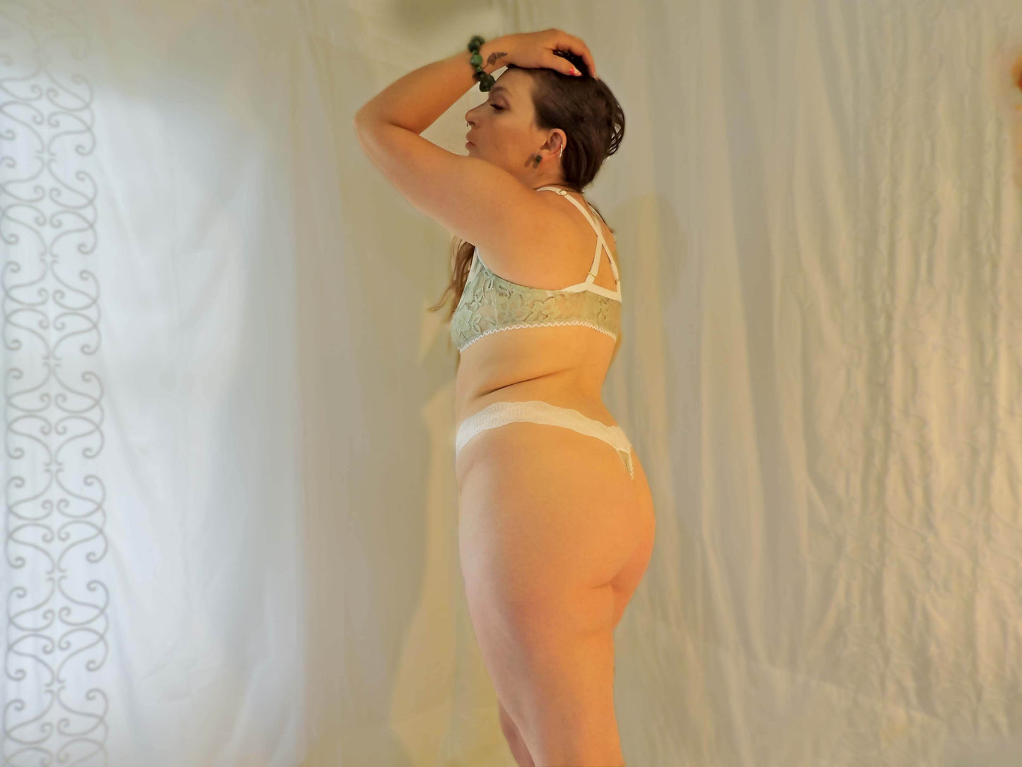 Dragonflies and Floral Sheer Essentials Thong