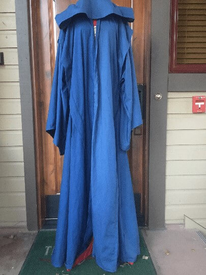 True Blue Mage, Sorcerers, Wizard Robe with oversized hood and giant sleeves