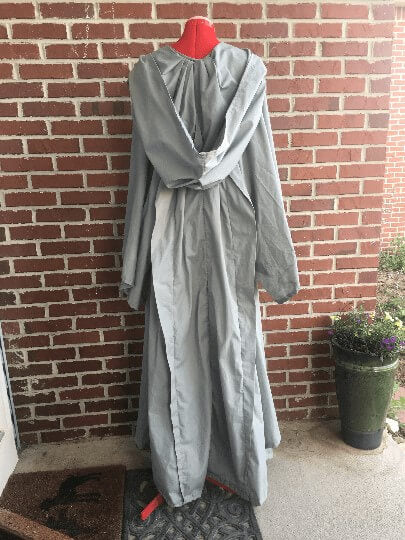 Gray jedi robe gray occult robe with giant hood and oversized arms movie quality gray jedi cosplay robe witch cloak with hood