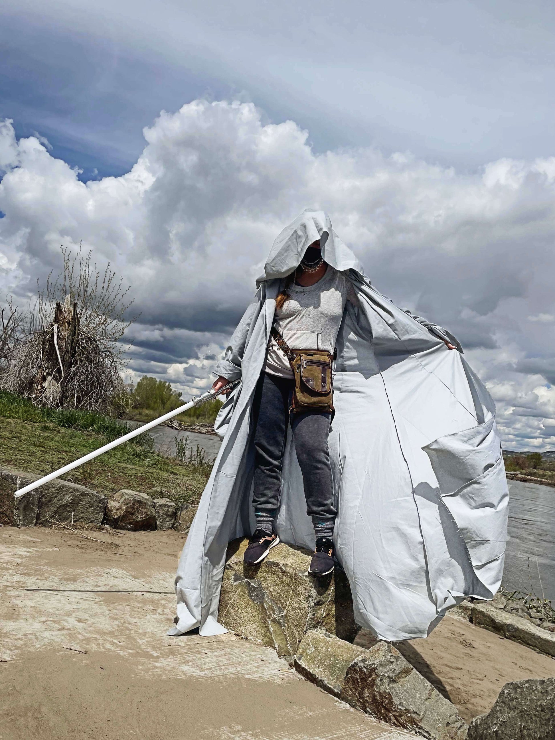 gray jedi costume