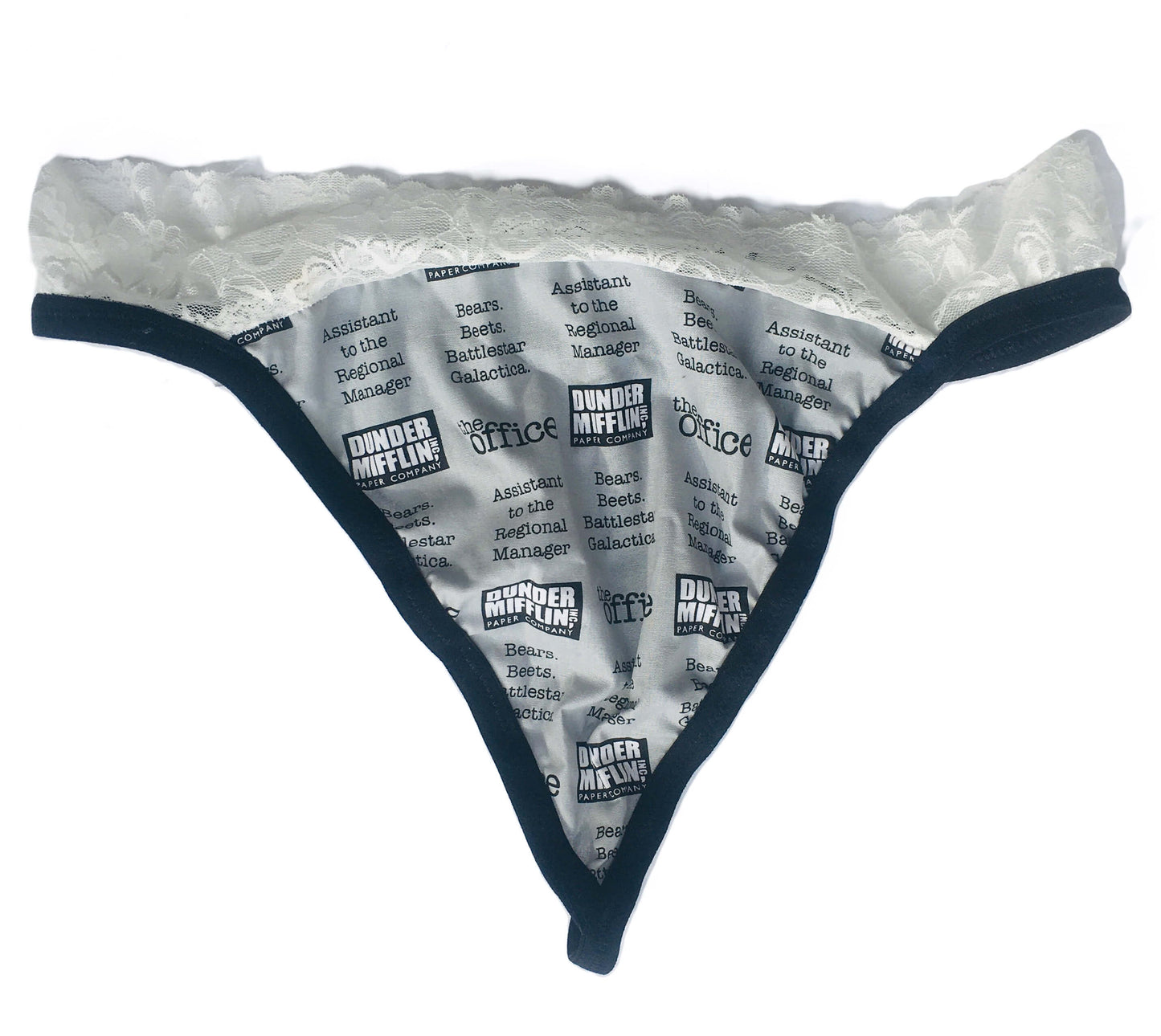 Dunder Mifflin White Lace G-String Thong