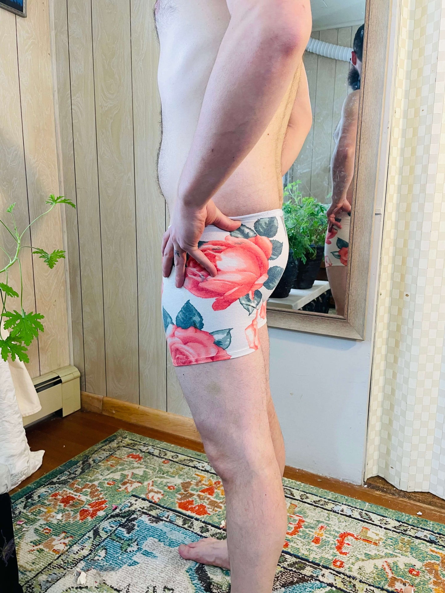 Watercolor Floral Boxer Briefs