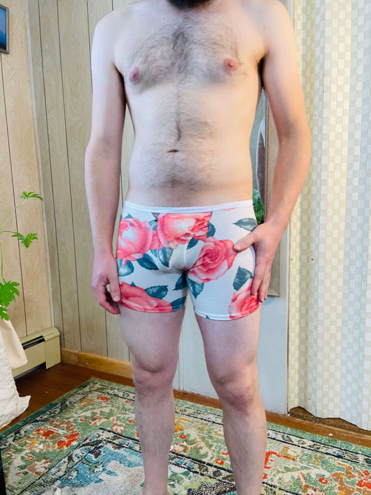 Watercolor Floral Boxer Briefs