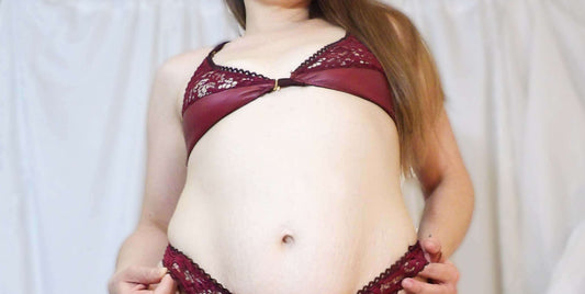 Leather and Lace 1/2 Cup Bralette, Unlined