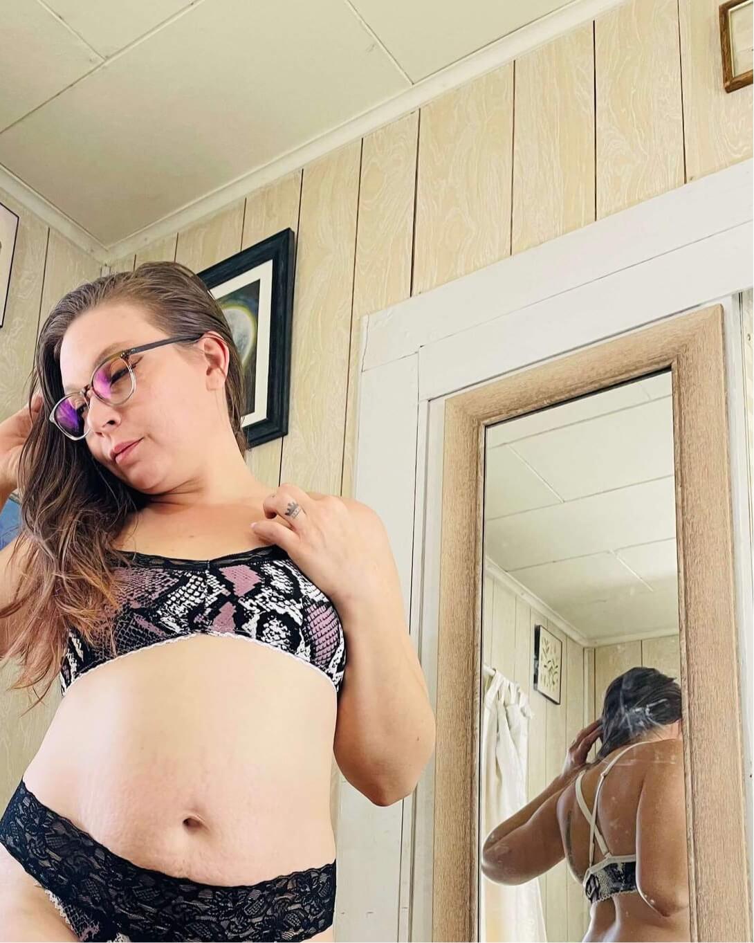 Vegan Snakeskin Jersey Knit Essential Bralette in Purple Mauve