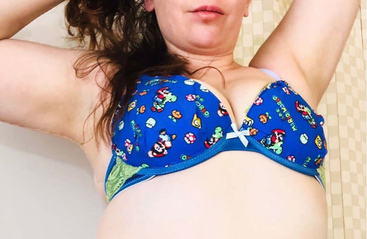 Video games Mario Lightly Lined Demi Cup Bra T-shirt Bra