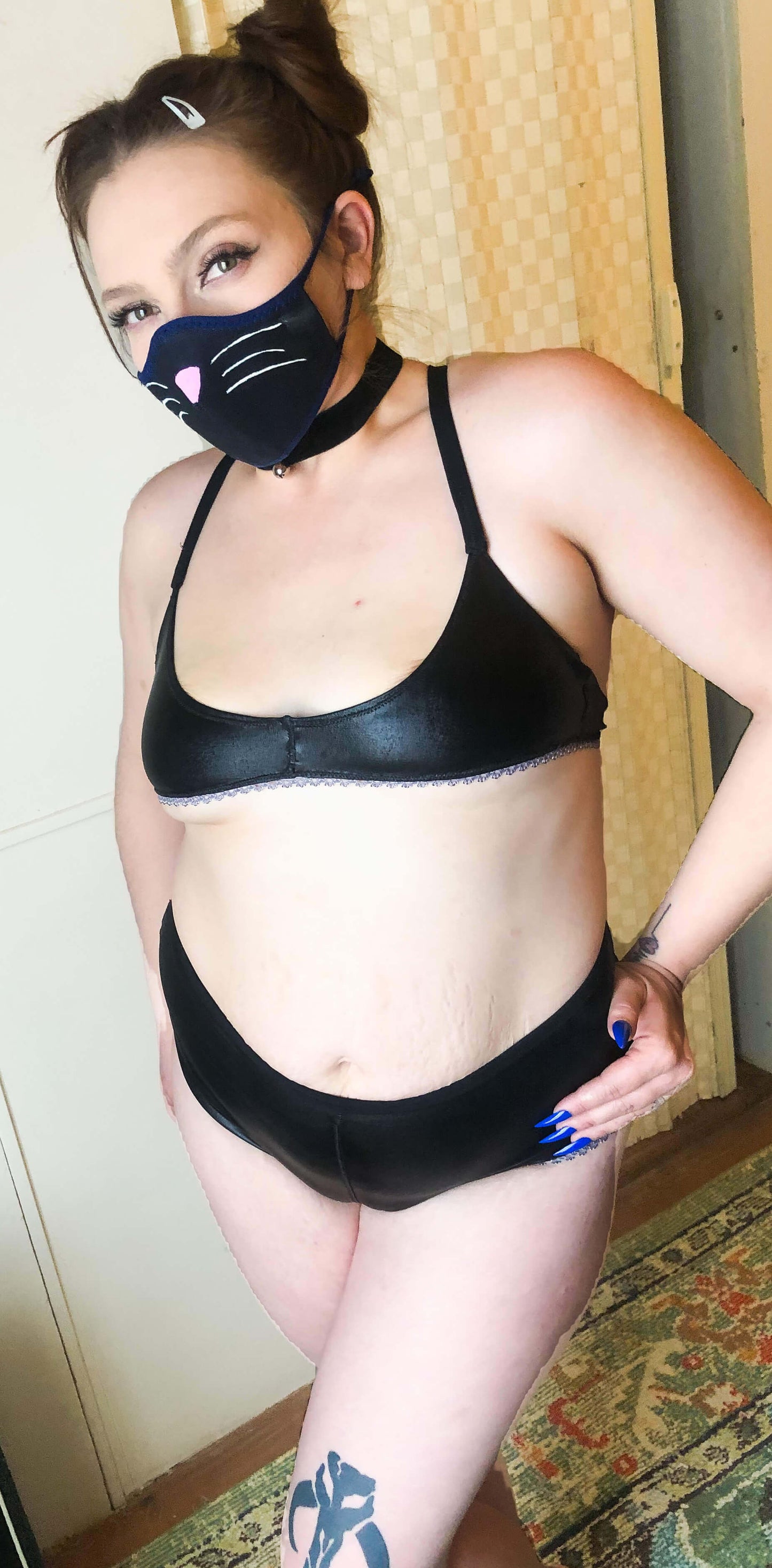 Sleek Tiny Black Bralette