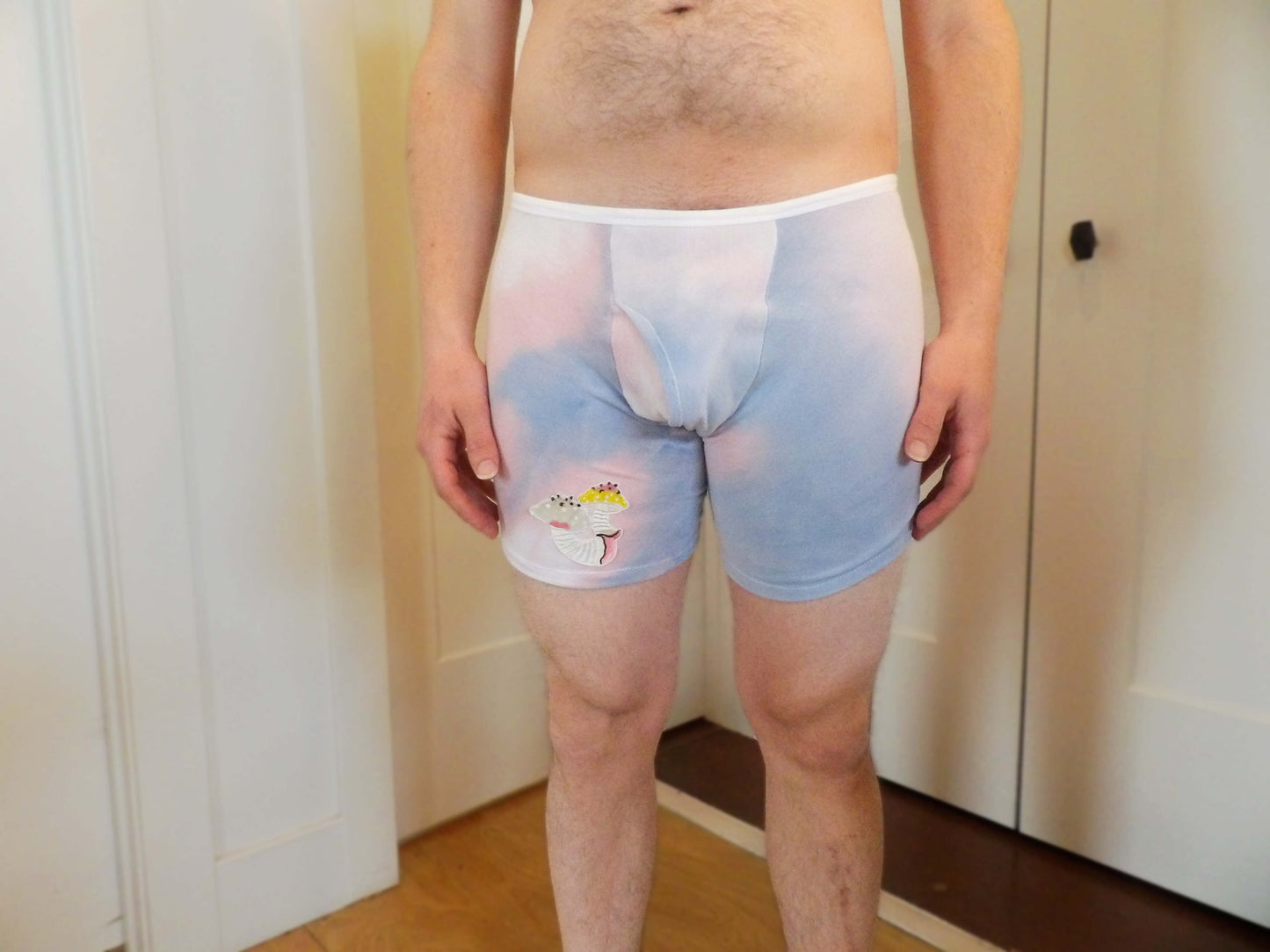 Pastel tie dye and mushrooms Boxer Briefs