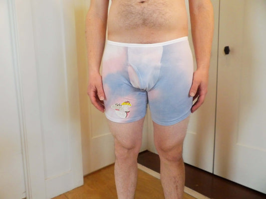 Pastel tie dye and mushrooms Boxer Briefs