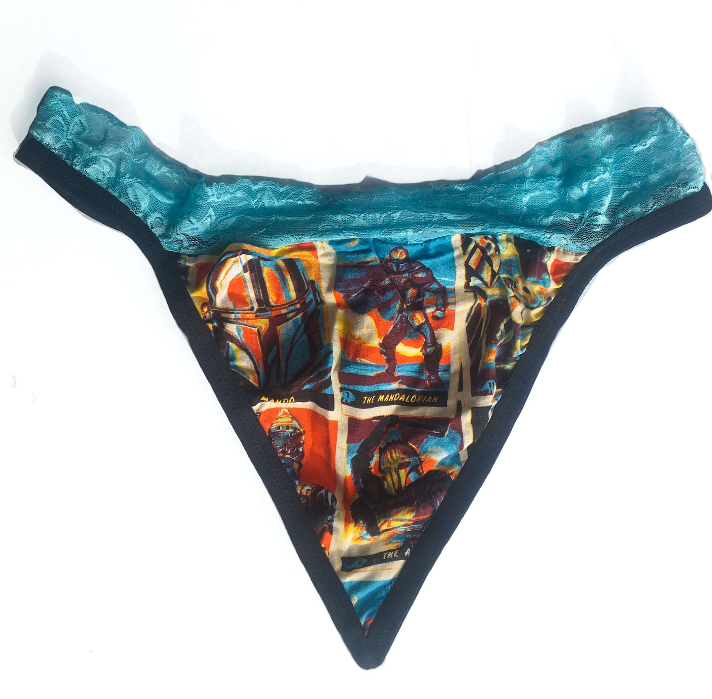 Mandalorian Aquamarine Lace G-String Thong
