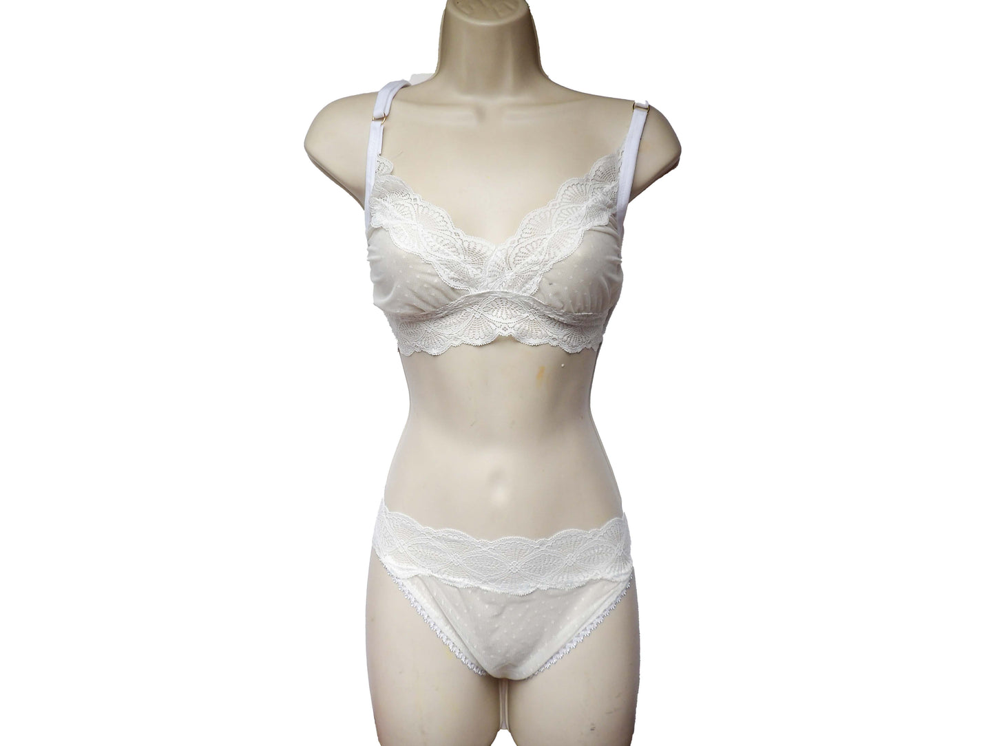 Sheer dot mesh Essentials Thong