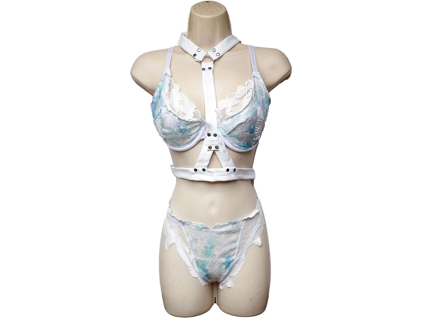 Spring Fever Sequined with Lace Half Cup Demicup Bra Tshirt Bra
