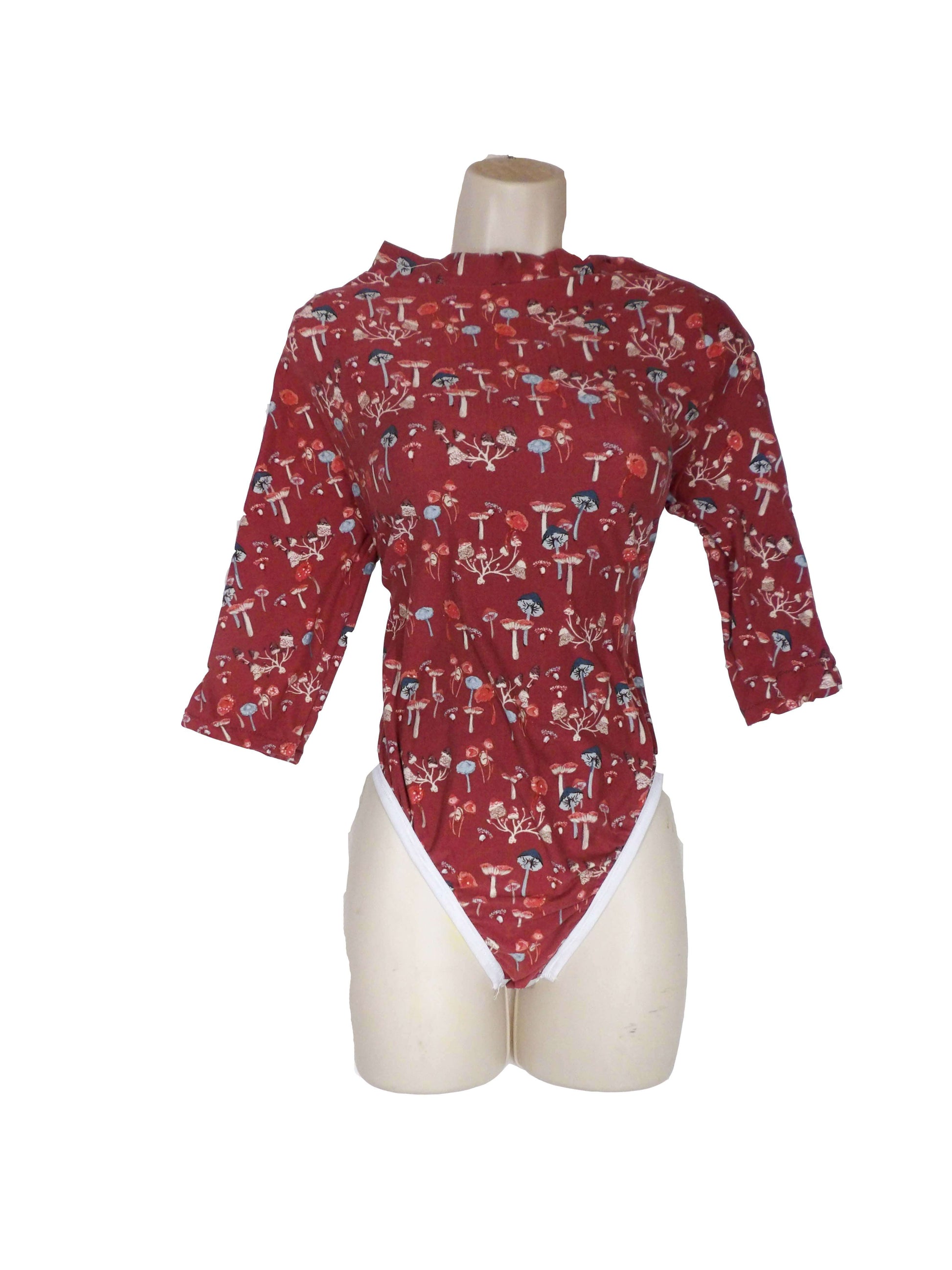 unique mushroom bodysuit lingerie on mannequin