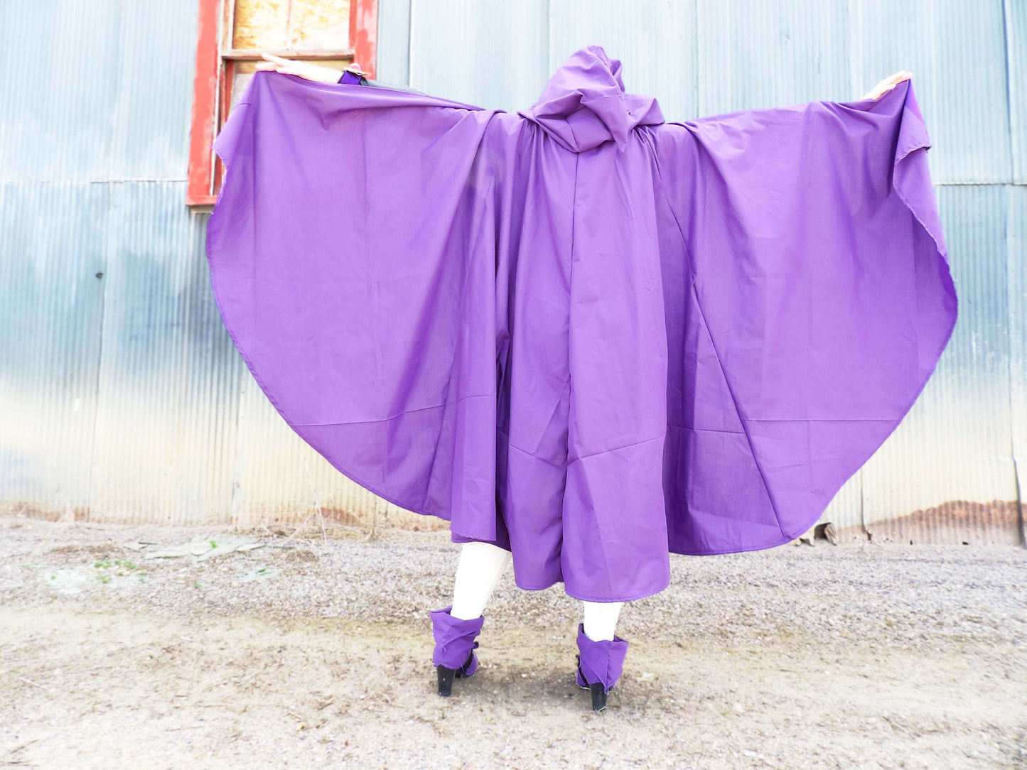 Raven Inspired Royal Purple Cape with Peak Hood Teen Titans