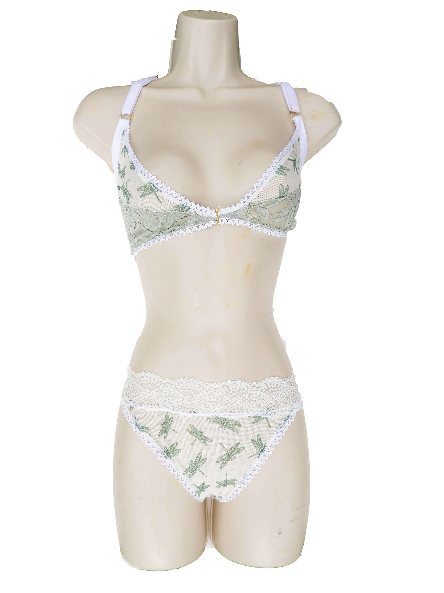 Dragonflies and Floral Triangle Essential Bralette