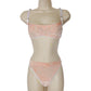 Velvet mostly Sheer Floral Essentials Thong in Champagne Pink