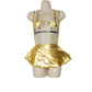 gold lingerie on mannequin