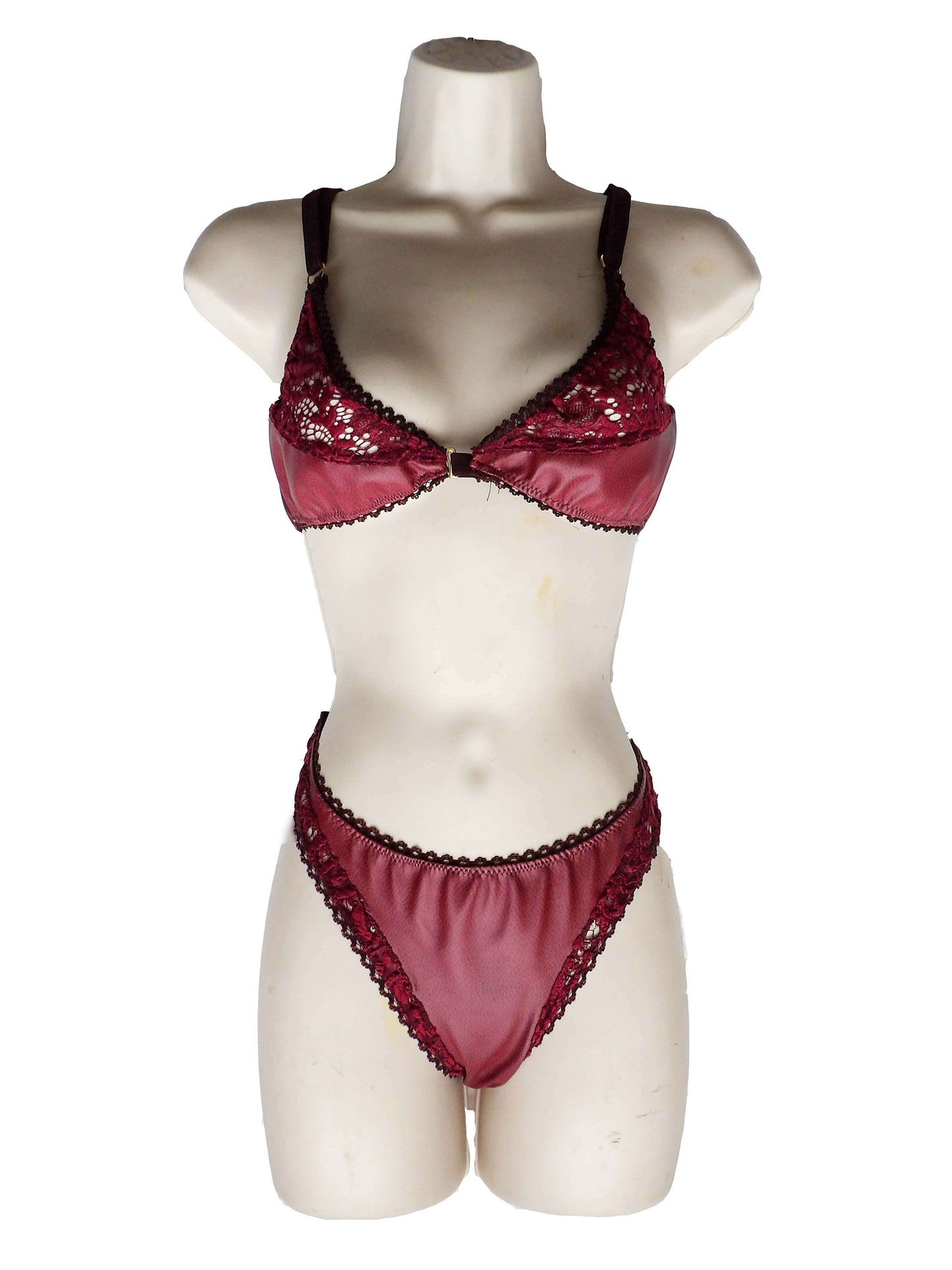 Leather and Lace 1/2 Cup Bralette, Unlined