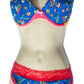 Red and Yellow Lace Mario Lightly Lined Demi Cup Bra T-shirt Bra