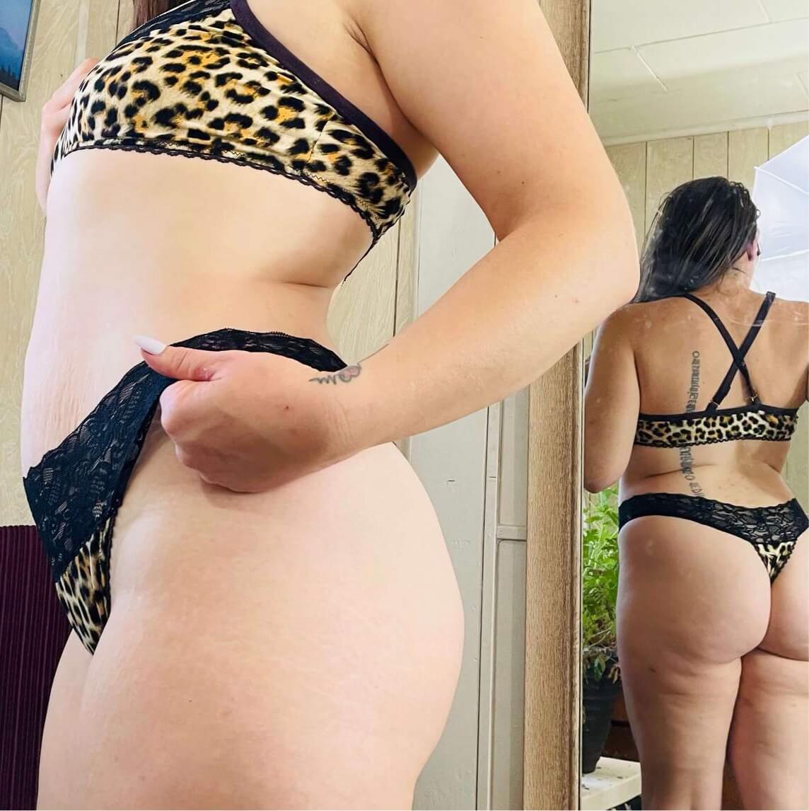 Cheetah Print Essential Jersey Knit Thong