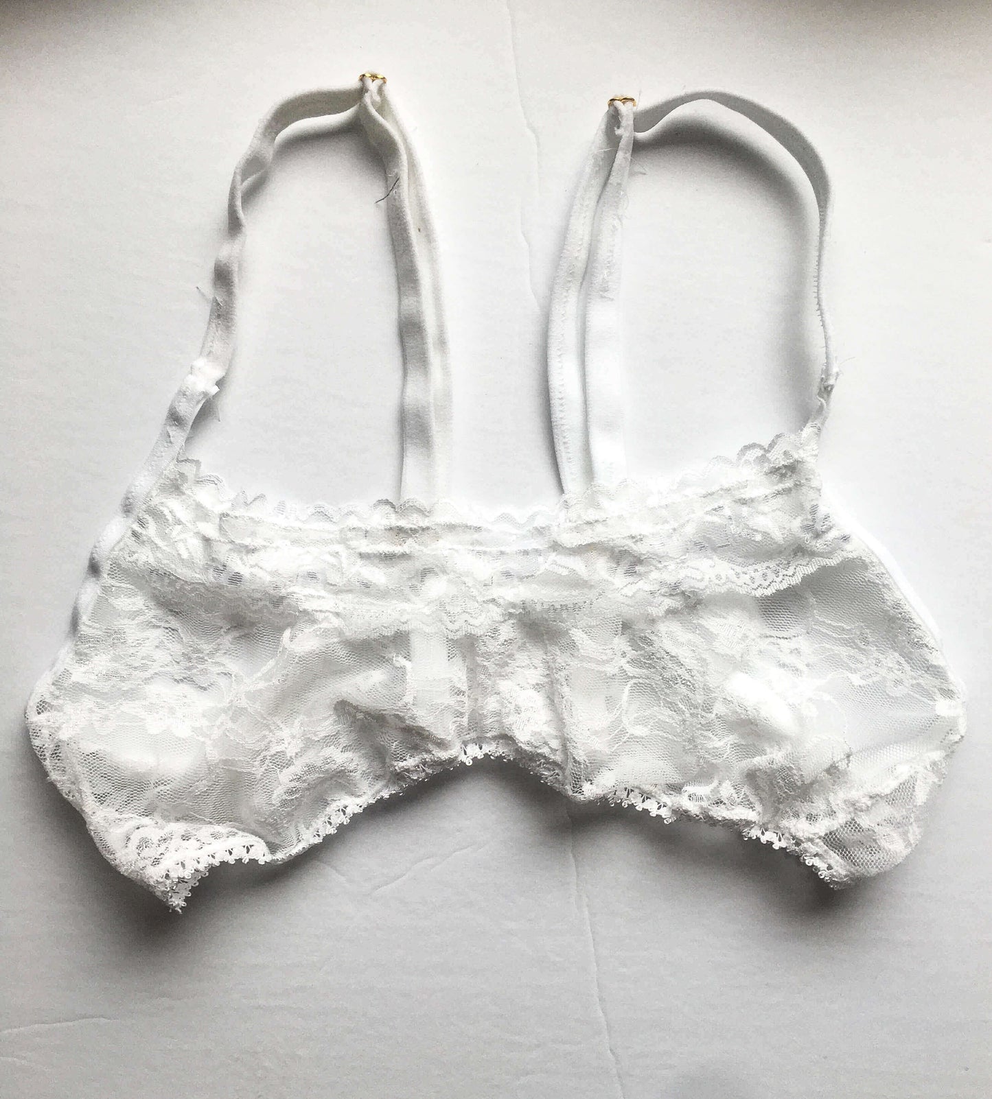 white lace bralette