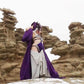 Majestic Purple Robe with Oversized Hood and Bell Sleeves