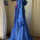 Sky Blue Occult Robe with oversized hood and large bell sleeves