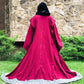 Kings Robe: Fur Trimmed Linen Weave with Lined Velvet Hood Custom Color and Faux Fur