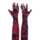 rose pattern opera length gloves