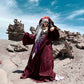 Rose Red Occult Robe with Front Closures and Giant Hood and Oversized sleeves, red witch robe, warkock robe, blood red cloak, wine red robe